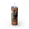 Skinny Tumbler with Straw – 20 oz Stainless Steel Cup
