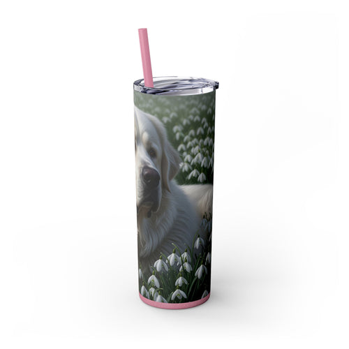 Skinny Tumbler with Straw – 20 oz Stainless Steel Cup