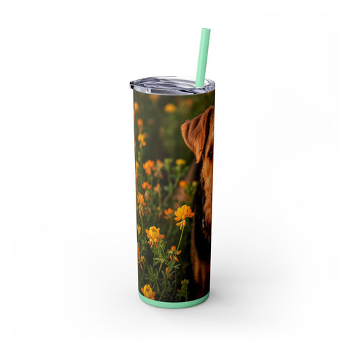 Skinny Tumbler with Straw – 20 oz Stainless Steel Cup
