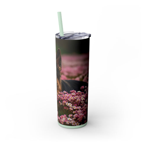 Skinny Tumbler with Straw – 20 oz Stainless Steel Cup