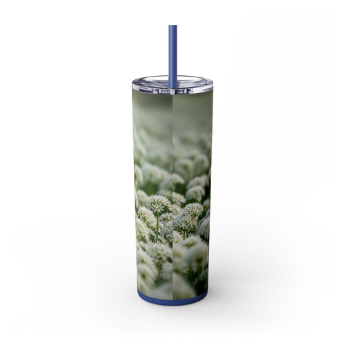 Skinny Tumbler with Straw – 20 oz Stainless Steel Cup