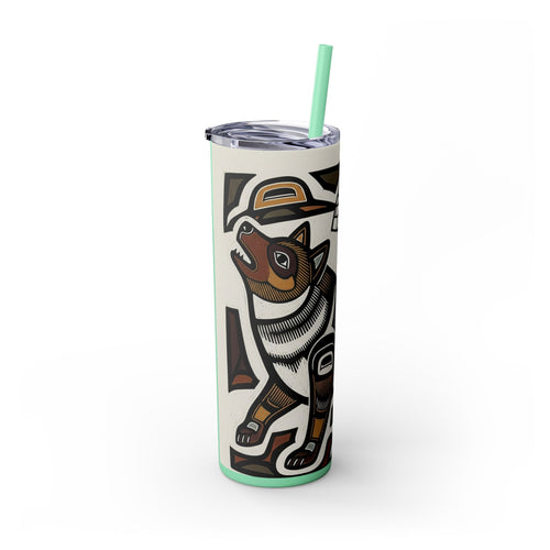 Skinny Tumbler with Straw – 20 oz Stainless Steel Cup