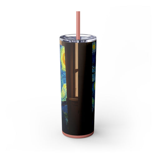 Skinny Tumbler with Straw – 20 oz Stainless Steel Cup