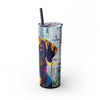 Skinny Tumbler with Straw – 20 oz Stainless Steel Cup