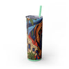 Skinny Tumbler with Straw – 20 oz Stainless Steel Cup