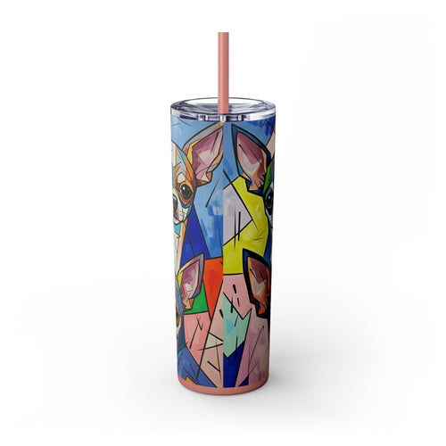 Skinny Tumbler with Straw – 20 oz Stainless Steel Cup