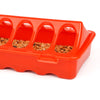 Little Giant 20 Plastic Flip-Top Poultry Ground Feeder, Red Chickens Birds 2-Pack