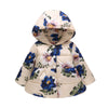 Girls' Hooded Fashion Printed Cotton-padded Jacket