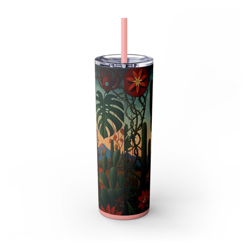 Skinny Tumbler with Straw – 20 oz Stainless Steel Cup