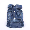 Pet Dog Cat Blue Denim Jeans Jacket Coat Vest