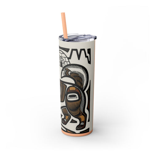 Skinny Tumbler with Straw – 20 oz Stainless Steel Cup