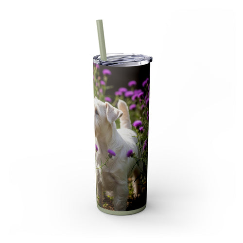 Skinny Tumbler with Straw – 20 oz Stainless Steel Cup