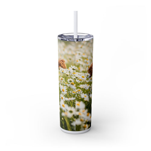 Skinny Tumbler with Straw – 20 oz Stainless Steel Cup