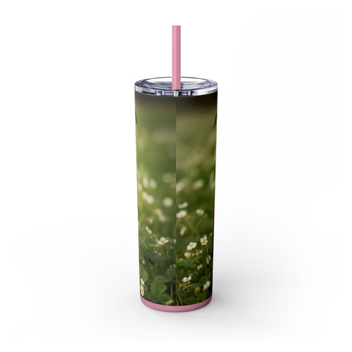 Skinny Tumbler with Straw – 20 oz Stainless Steel Cup