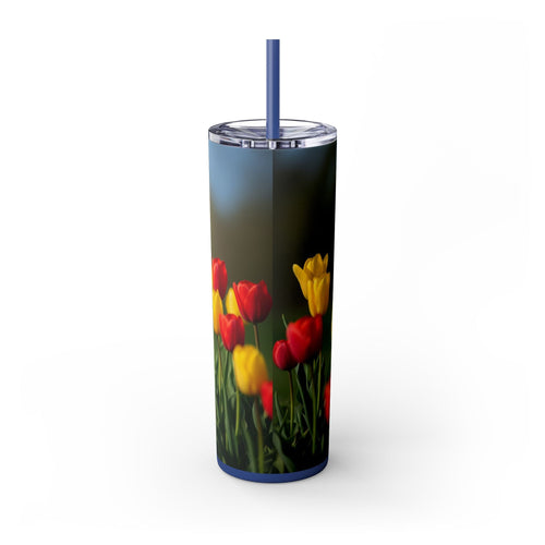 Skinny Tumbler with Straw – 20 oz Stainless Steel Cup