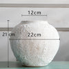 Living Room Flower Arrangement Ceramic Retro Pottery Pot Coarse Pottery Vase