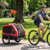 Dog Bike Trailer for Small & Medium Dogs, Universal Bicycle Coupler, Flip-Down Ramp Tailgate