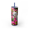 Skinny Tumbler with Straw – 20 oz Stainless Steel Cup