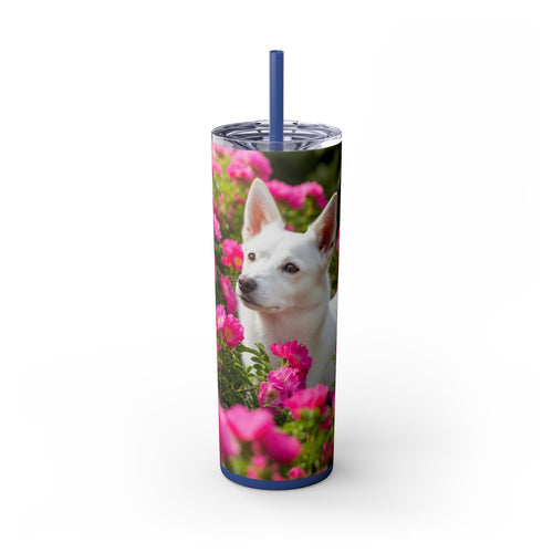 Skinny Tumbler with Straw – 20 oz Stainless Steel Cup