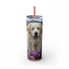 Skinny Tumbler with Straw – 20 oz Stainless Steel Cup