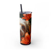 Skinny Tumbler with Straw – 20 oz Stainless Steel Cup
