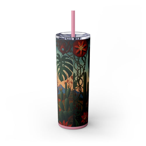 Skinny Tumbler with Straw – 20 oz Stainless Steel Cup