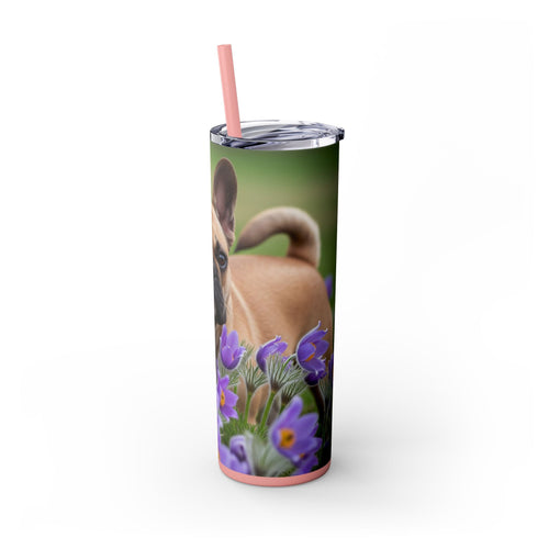 Skinny Tumbler with Straw – 20 oz Stainless Steel Cup