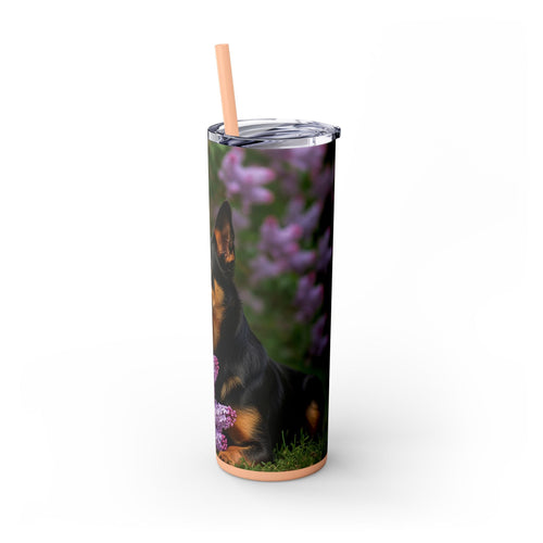 Skinny Tumbler with Straw – 20 oz Stainless Steel Cup