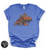 Zombie Bigfoot Farmer Pumpkin Patch Tee | Funny Halloween Farm Graphic T-Shirt