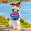USA Denim Dog Backpack Harness with Leash