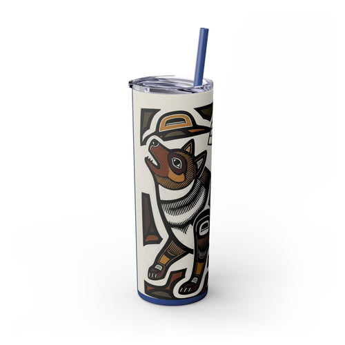 Skinny Tumbler with Straw – 20 oz Stainless Steel Cup