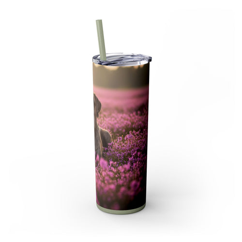 Skinny Tumbler with Straw – 20 oz Stainless Steel Cup