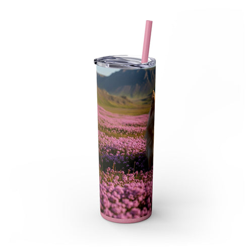 Skinny Tumbler with Straw – 20 oz Stainless Steel Cup