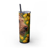 Skinny Tumbler with Straw – 20 oz Stainless Steel Cup