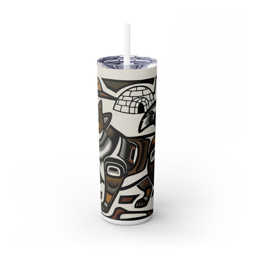 Skinny Tumbler with Straw – 20 oz Stainless Steel Cup