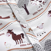 Summer boys and girls suit cartoon printed shirt solid color shorts suit