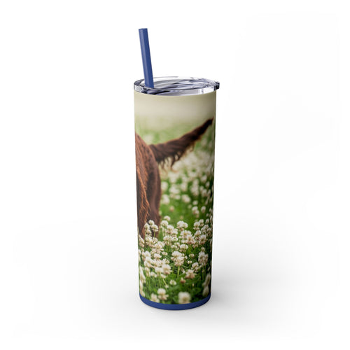 Skinny Tumbler with Straw – 20 oz Stainless Steel Cup