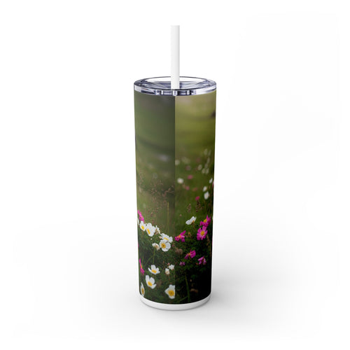 Skinny Tumbler with Straw – 20 oz Stainless Steel Cup