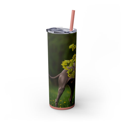 Skinny Tumbler with Straw – 20 oz Stainless Steel Cup