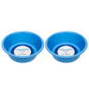 Country Living Set of 2 Coated Stainless Steel Heavy Dog Bowls - Ideal for Medium to Large Breeds