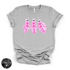 Pink Skeleton Ghosts Tee | Cute Coquette Halloween Graphic T-Shirt