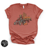 Zombie Bigfoot Farmer Pumpkin Patch Tee | Funny Halloween Farm Graphic T-Shirt