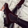 Beaded thick hard plus size women's boots