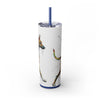 Skinny Tumbler with Straw – 20 oz Stainless Steel Cup