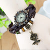Fashionable Casual Ladies Watch Leather Wrapped Bracelet Epidermis Women Table Butterfly Pendants Wholesale Children Table