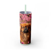 Skinny Tumbler with Straw – 20 oz Stainless Steel Cup