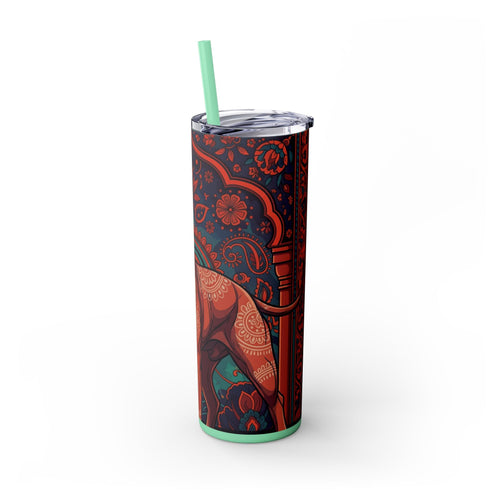 Skinny Tumbler with Straw – 20 oz Stainless Steel Cup