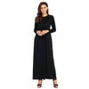 Round neck long sleeve plus size dress