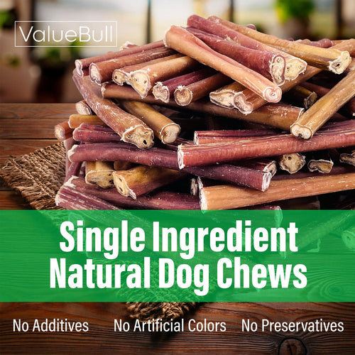 ValueBull Bully Sticks for Dogs, Medium 6 Inch, 100 Count Bulk Pack