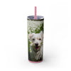 Skinny Tumbler with Straw – 20 oz Stainless Steel Cup